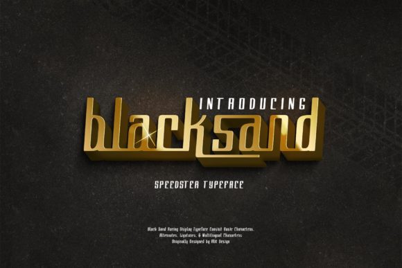 Black Sand Display Font: Bold Racing Speed for Visual Campaigns