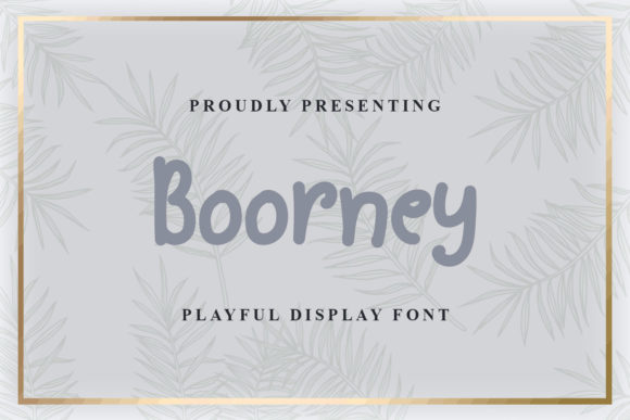 Boorney: A Playful Display Font for Editorial Design