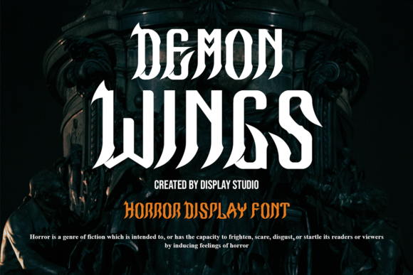 Demon Wings: A Horror Display Font for Bold Campaign Visuals
