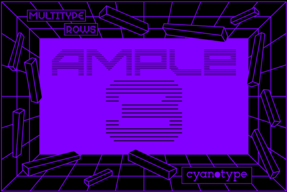 MultiType Rows Ample 3: A Pixel Display Font for Bold Brands