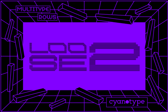 MultiType Rows Loose 2: A Pixelated Display Font for Bold Campaigns