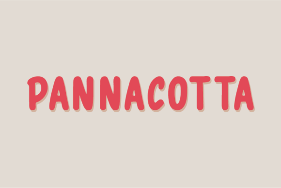 Pannacotta: A Natural Display Font for Creative Branding