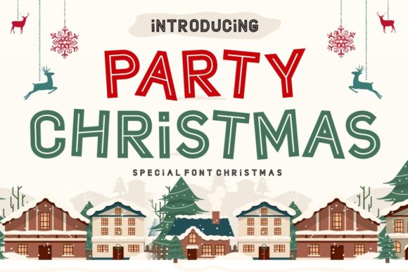 Party Christmas: A Festive Display Font for Makers