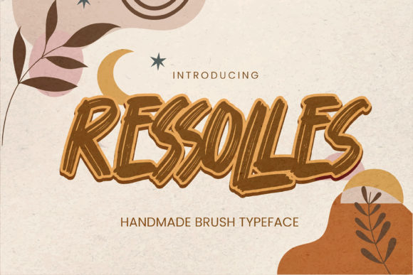 Ressolles: A Brushed Display Font for Handmade Product Design