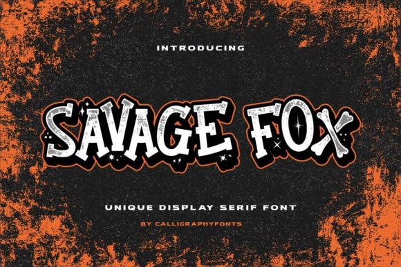 Savage Fox: A Dark Display Font for Hauntingly Beautiful Crafts